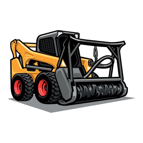 clearing mulcher skid steer clipart|Skid Steer Illustrations & Vectors .